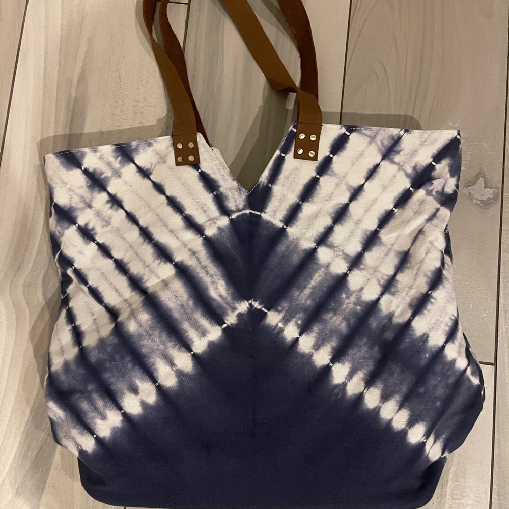 Large Tie Dye Canvas Tote Bag